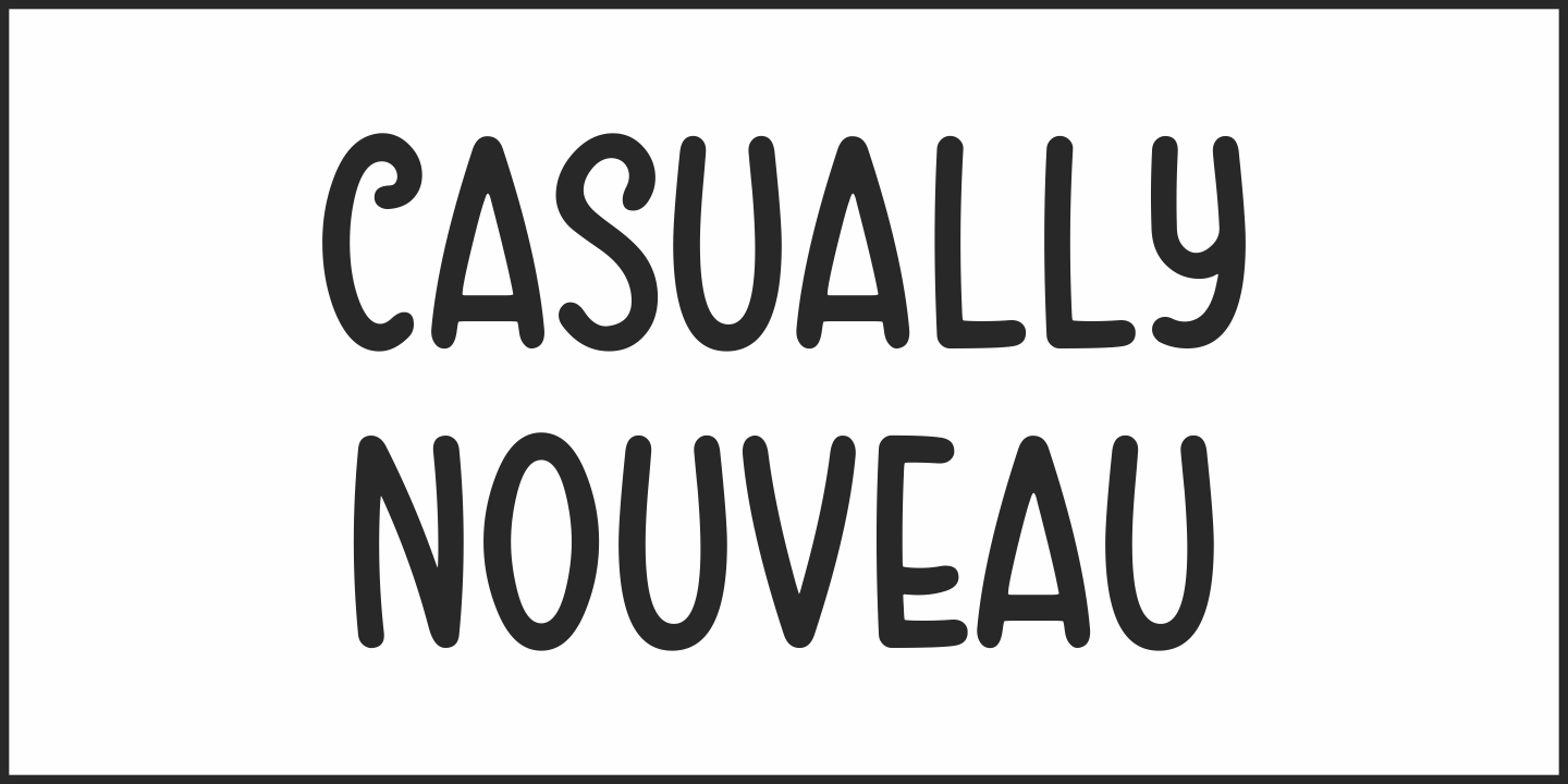 Пример шрифта Casually Nouveau JNL Regular